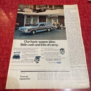 Vintage 1973‎ Ford Pinto Wagon Original Print Ad 70s Advertisement